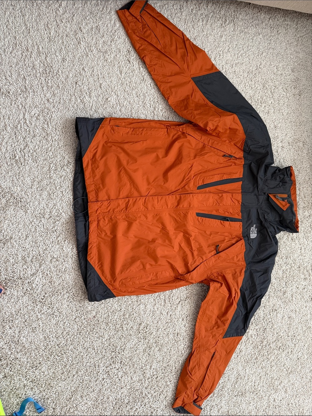 The North Face Orange and Black Waterproof Rain Jacket - Picture 2 of 4